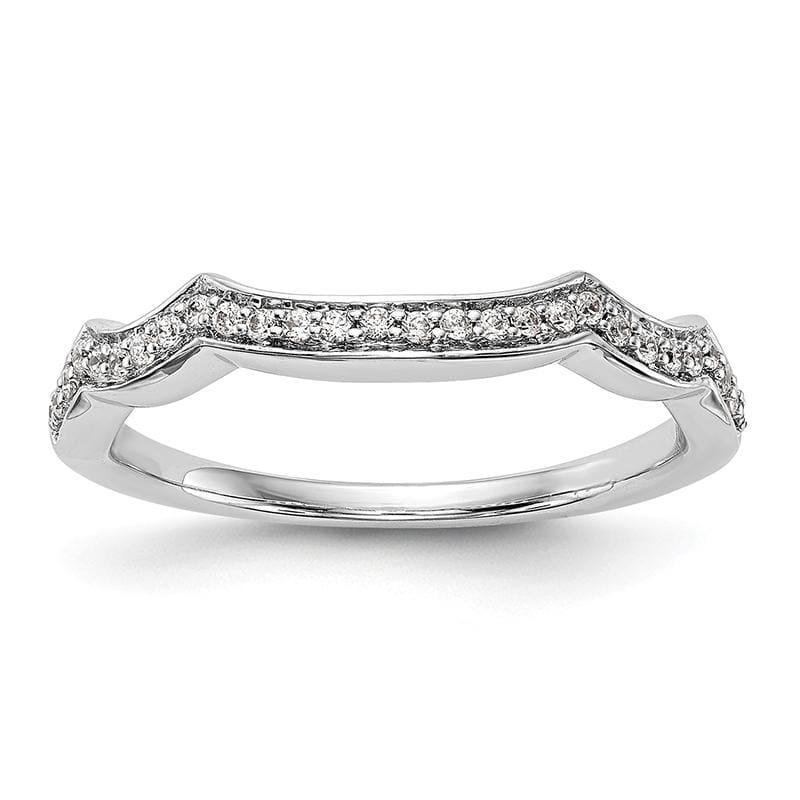 14K White Gold Diamond Wedding Band - Seattle Gold Grillz