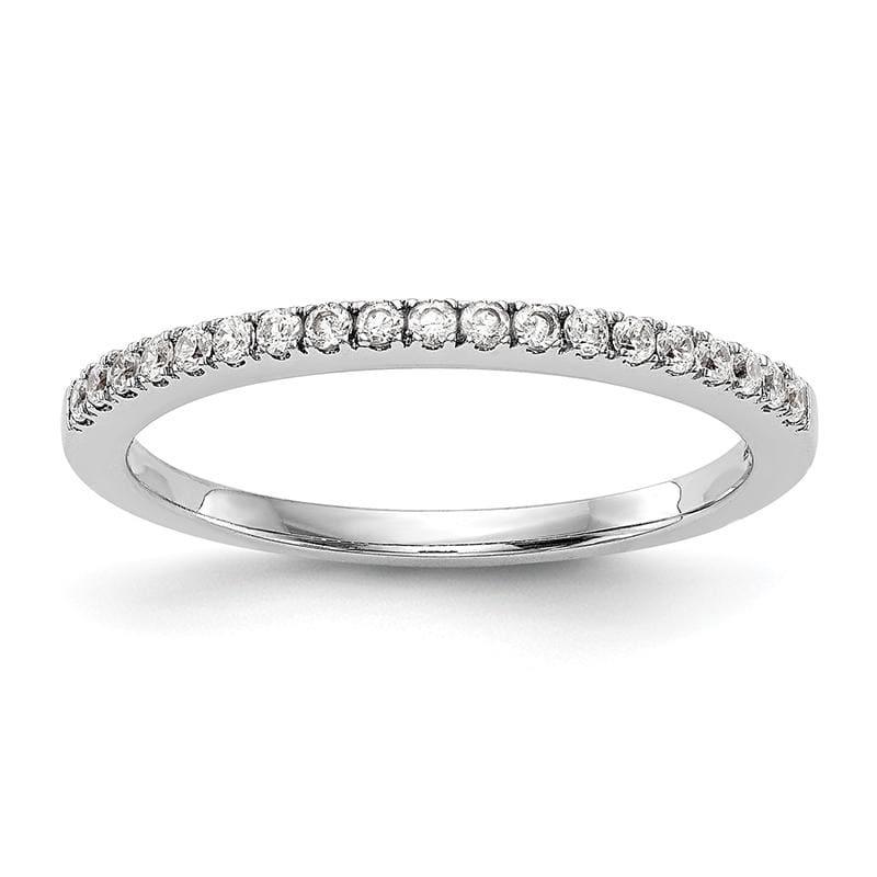 14k White Gold Diamond Wedding Band - Seattle Gold Grillz