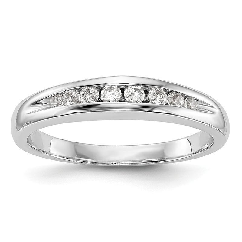 14k White Gold Diamond Wedding Band - Seattle Gold Grillz