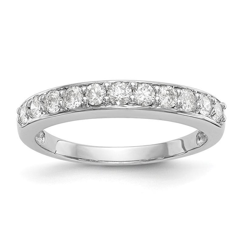 14k White Gold Diamond Wedding Band - Seattle Gold Grillz