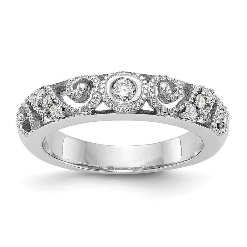 14k White Gold Diamond Wedding Band - Seattle Gold Grillz
