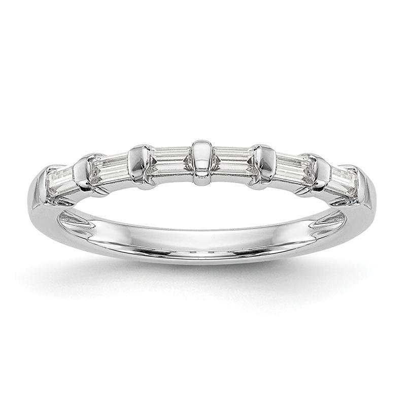 14k White Gold Diamond Wedding Band - Seattle Gold Grillz