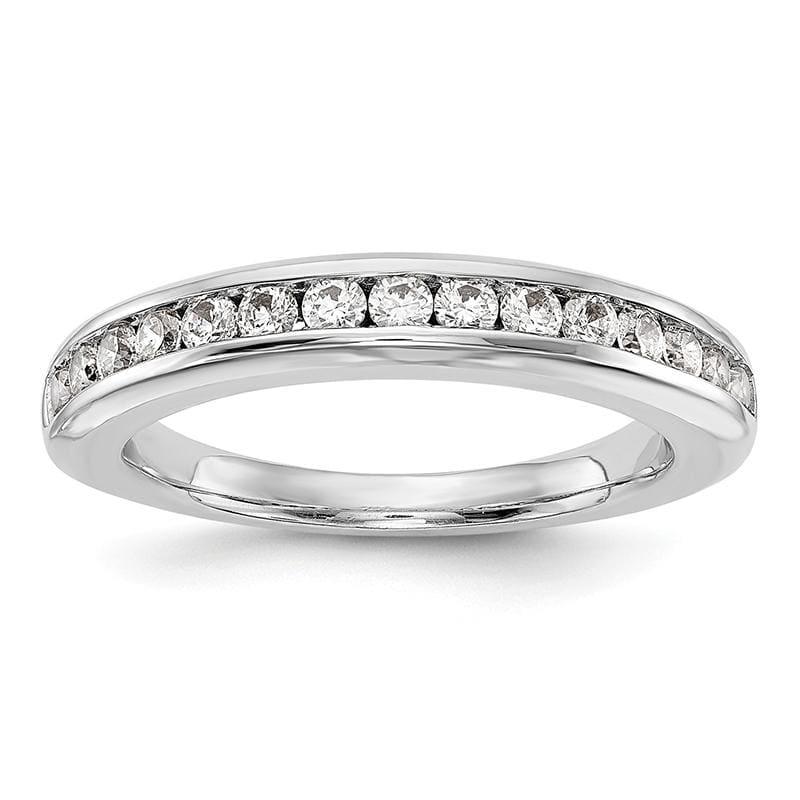 14k White Gold Diamond Wedding Band - Seattle Gold Grillz