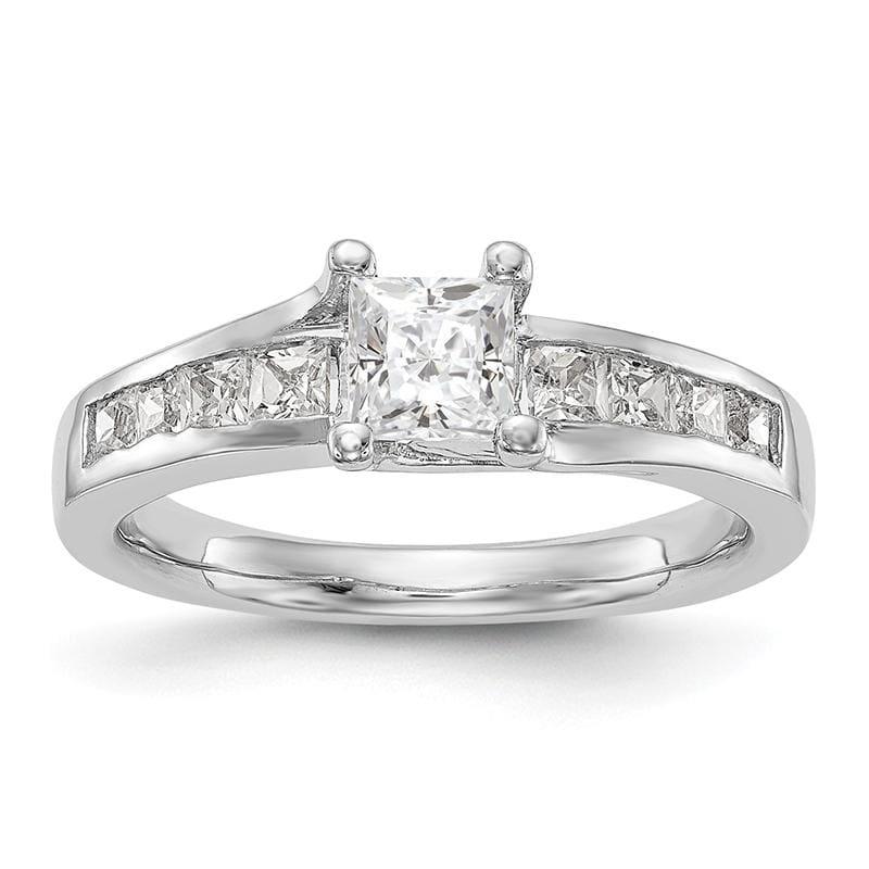 14K White Gold Engagement Ring Mounting - Seattle Gold Grillz