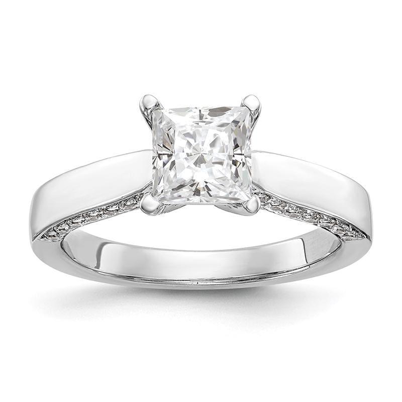 14K White Gold Engagement Ring Mounting - Seattle Gold Grillz