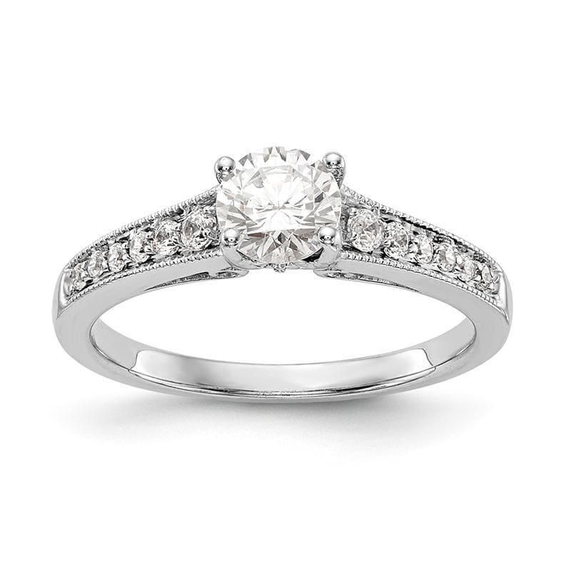 14K White Gold Engagement Ring Mounting - Seattle Gold Grillz