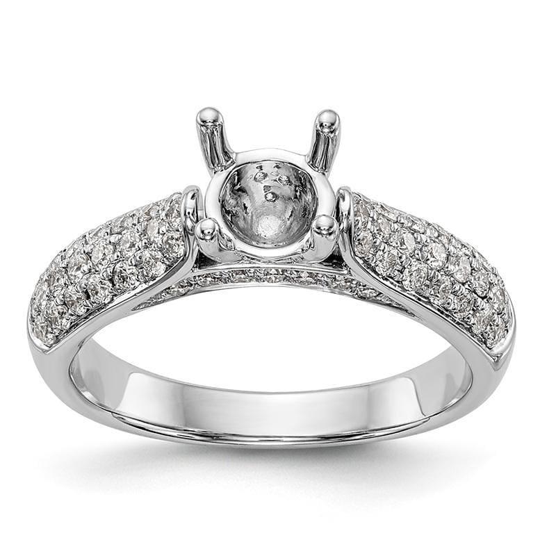14K White Gold Engagement Ring Mounting - Seattle Gold Grillz