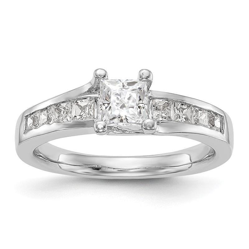 14K White Gold Engagement Ring Mounting - Seattle Gold Grillz