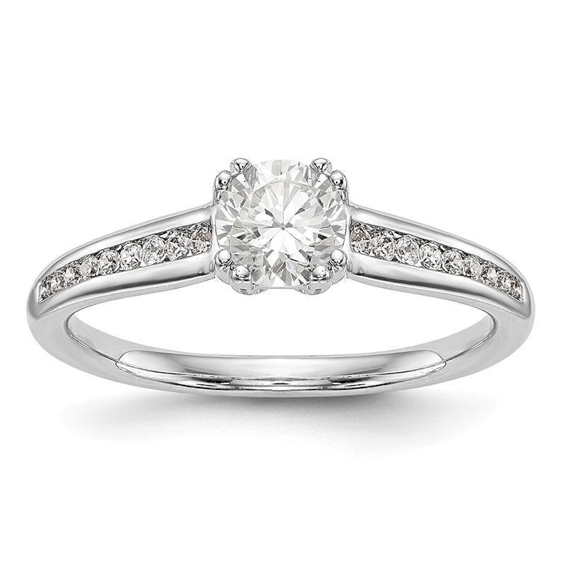 14K White Gold Engagement Ring Mounting - Seattle Gold Grillz