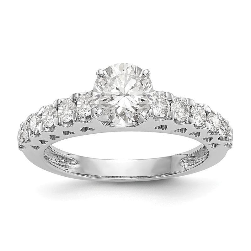 14K White Gold Engagement Ring Mounting - Seattle Gold Grillz