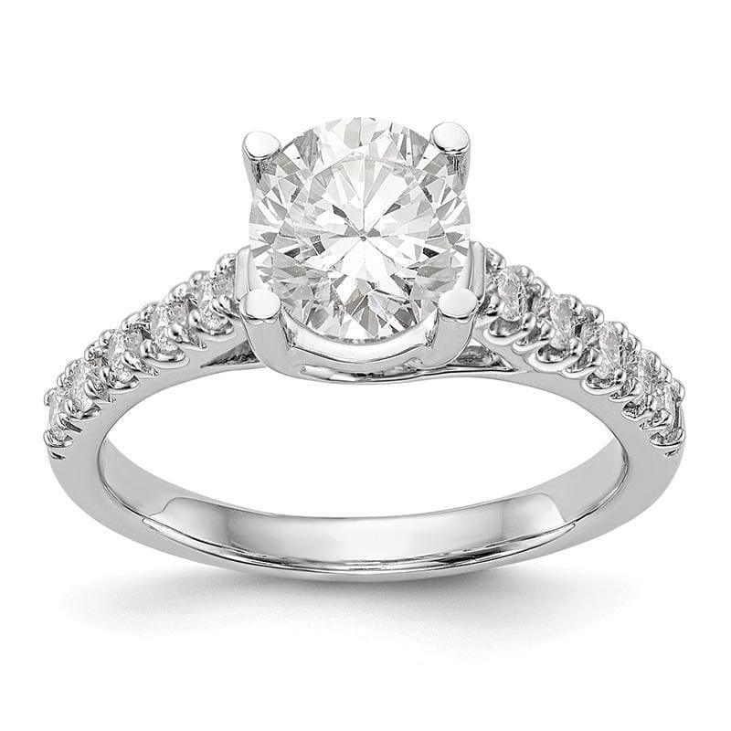 14K White Gold Engagement Ring Mounting - Seattle Gold Grillz