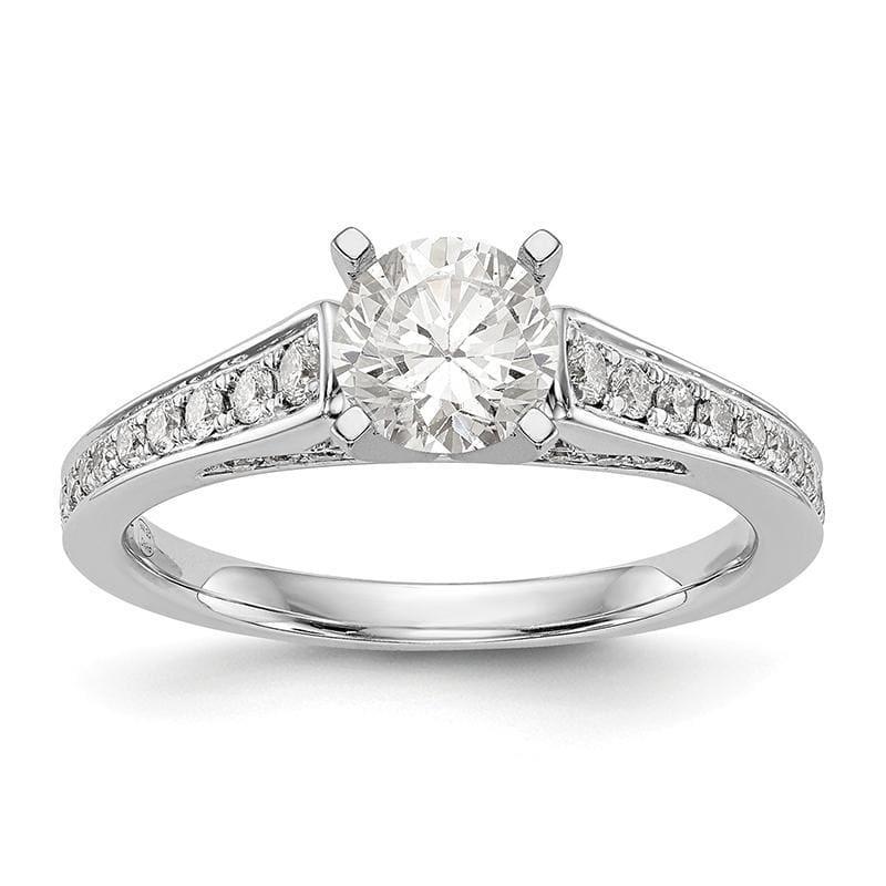 14K White Gold Engagement Ring Mounting - Seattle Gold Grillz