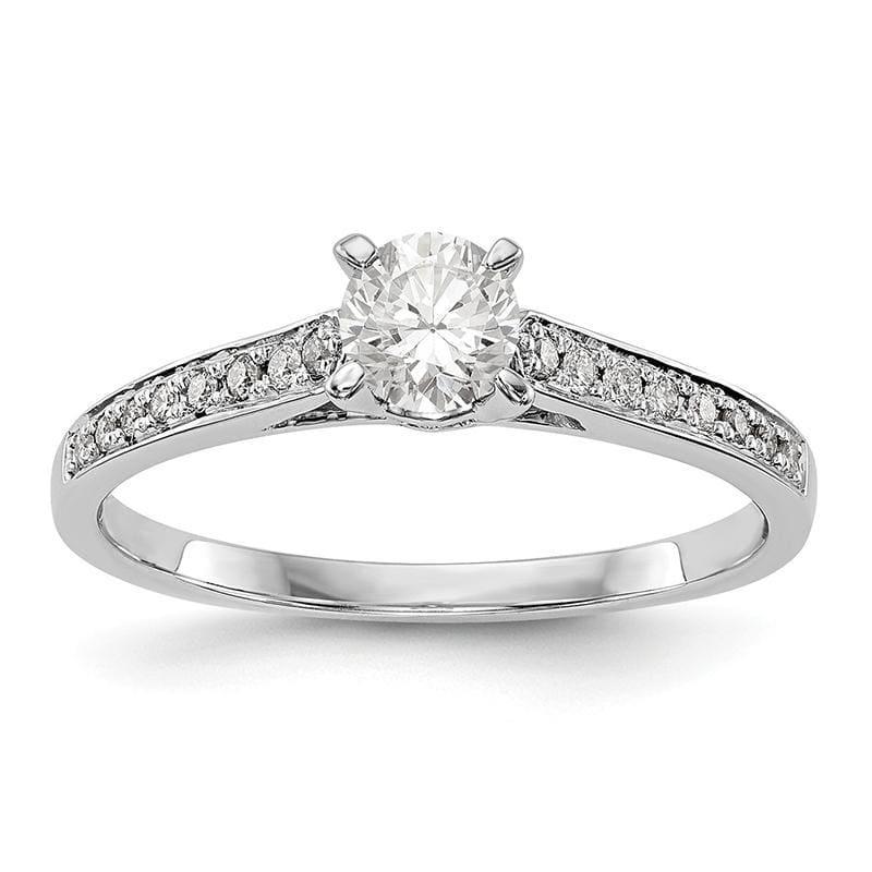 14K White Gold Engagement Ring Mounting - Seattle Gold Grillz