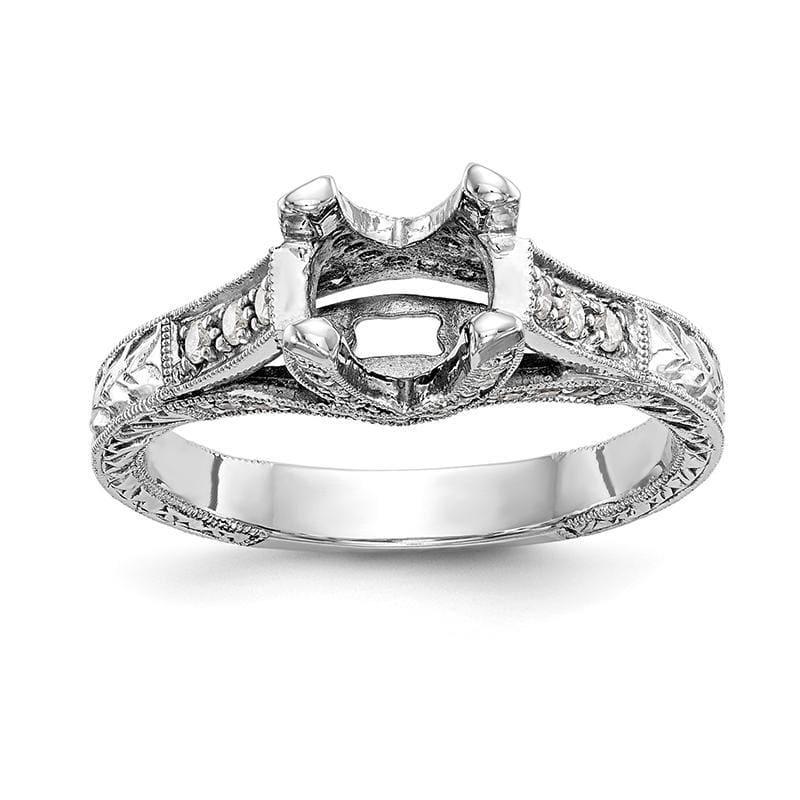 14K White Gold Engagement Ring Mounting - Seattle Gold Grillz