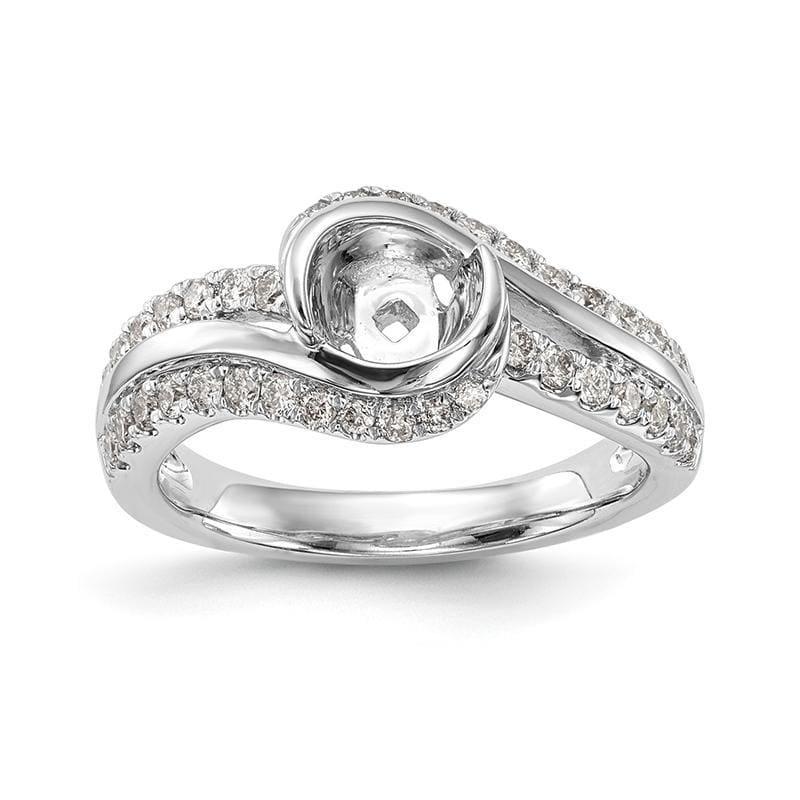 14k White Gold Engagement Ring Mounting - Seattle Gold Grillz