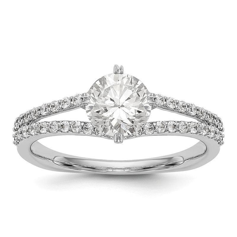 14K White Gold Engagement Ring Mounting - Seattle Gold Grillz