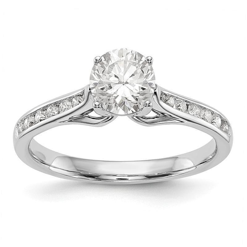 14K White Gold Engagement Ring Mounting - Seattle Gold Grillz
