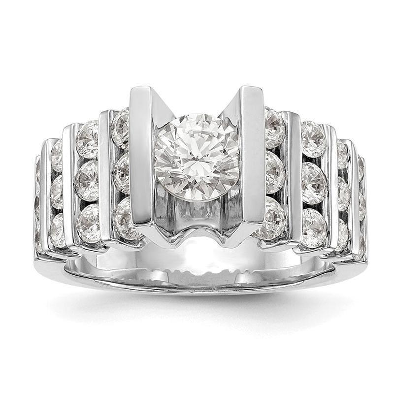 14K White Gold Engagement Ring Mounting - Seattle Gold Grillz