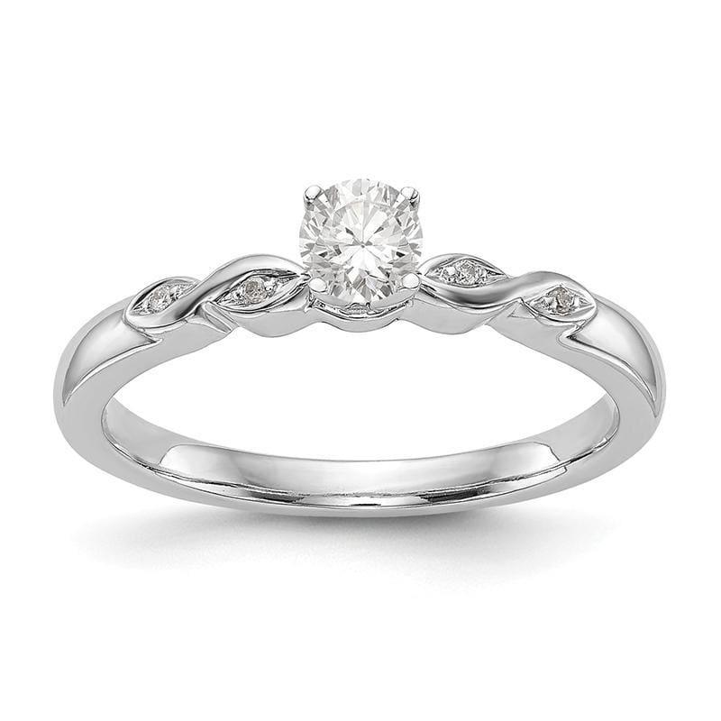 14k White Gold Engagement Ring Mounting - Seattle Gold Grillz