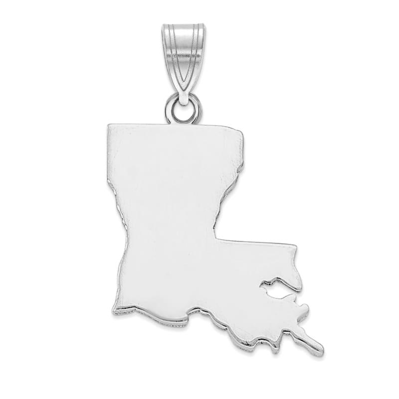14k White Gold LA State Pendant Bail Only - Seattle Gold Grillz