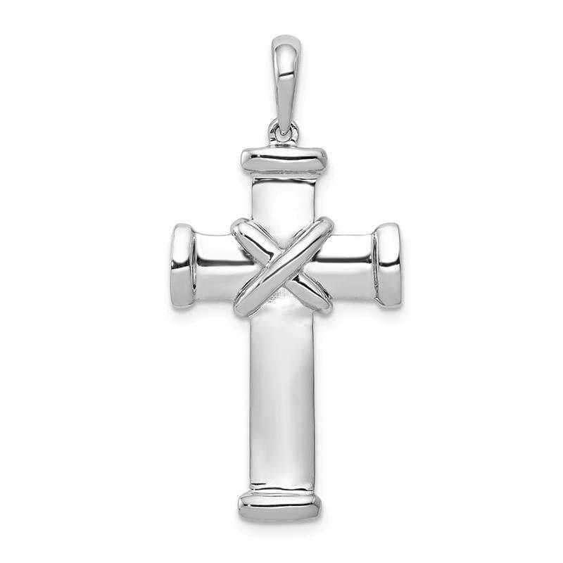 14k White Gold Latin Cross Pendant - Seattle Gold Grillz