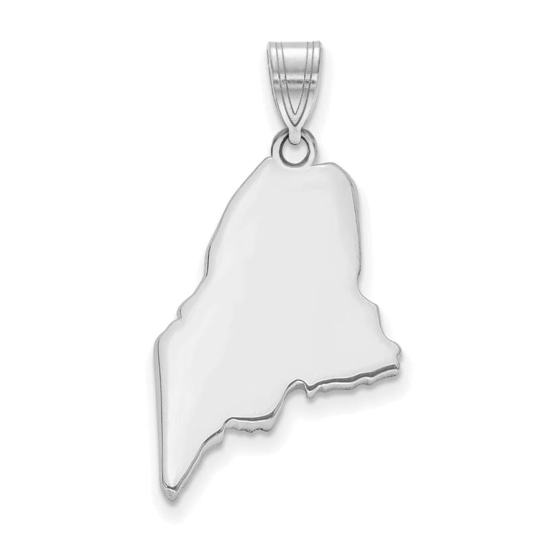 14k White Gold ME State Pendant Bail Only - Seattle Gold Grillz