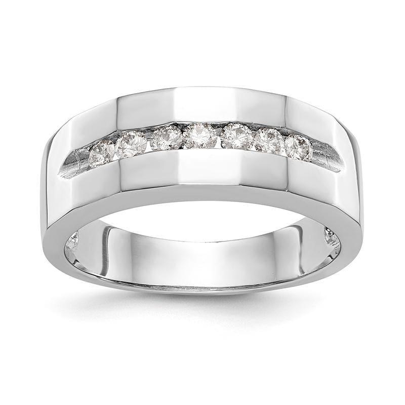 14K White Gold Men's Band Mounting - Seattle Gold Grillz