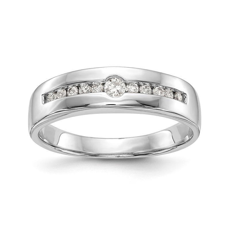 14K White Gold Men's Band Mounting - Seattle Gold Grillz