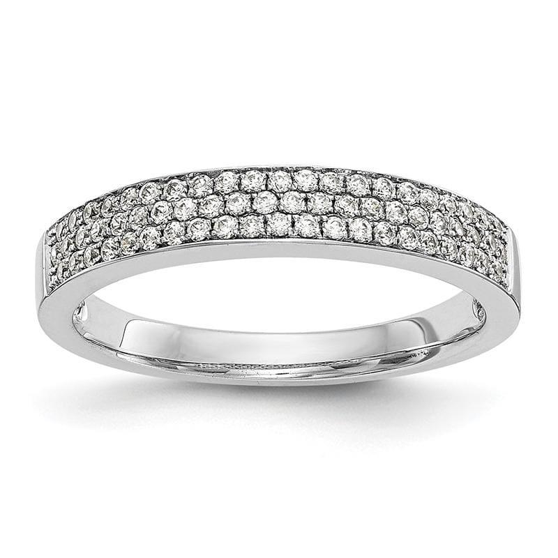 14K White Gold Micro Pave Diamond Band - Seattle Gold Grillz