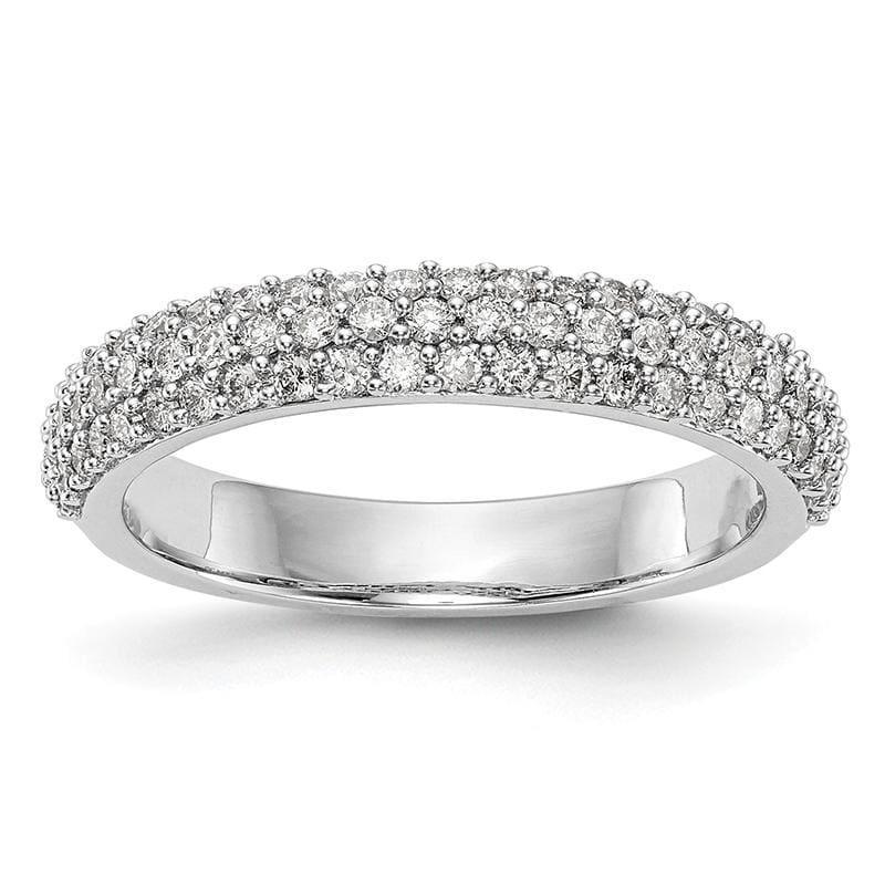 14K White Gold Micro Pave Diamond Band - Seattle Gold Grillz