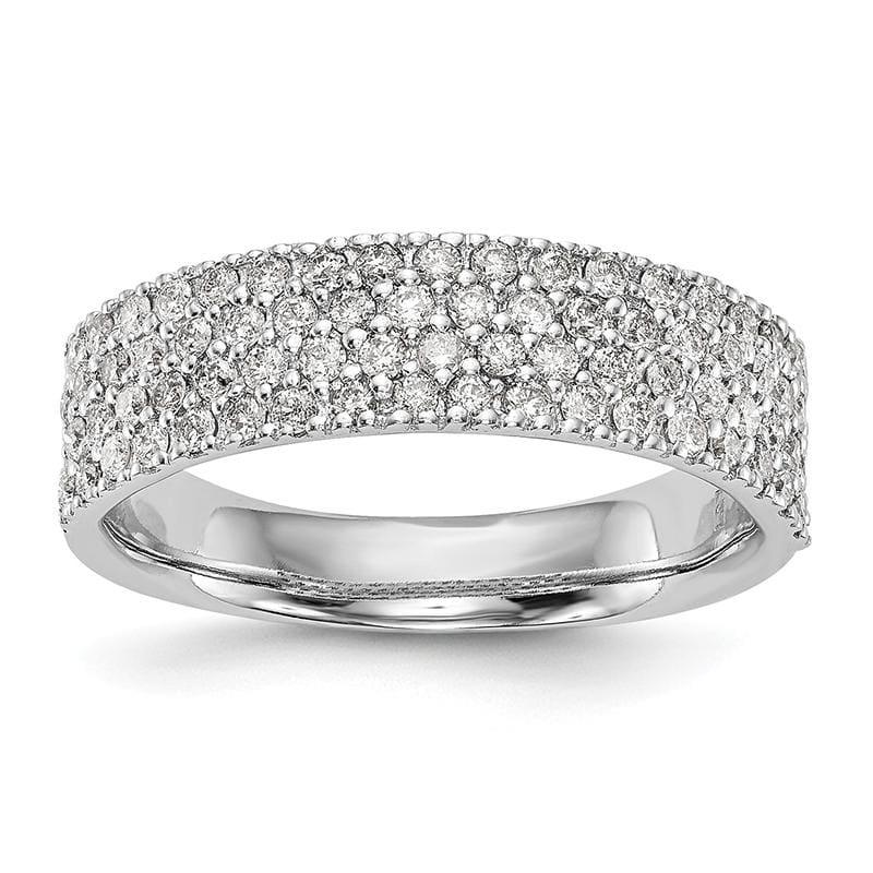 14K White Gold Micro Pave Diamond Band - Seattle Gold Grillz
