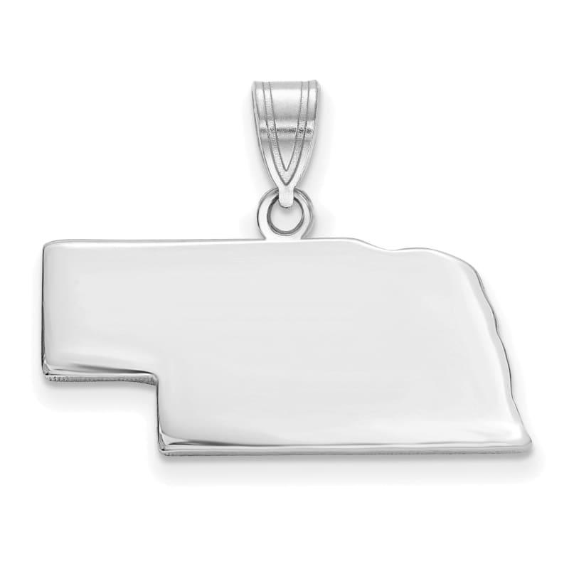 14k White Gold NE State Pendant Bail Only - Seattle Gold Grillz