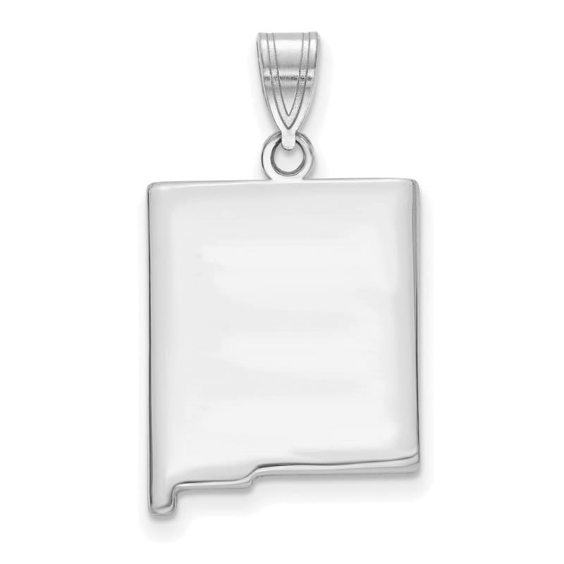 14k White Gold NM State Pendant Bail Only - Seattle Gold Grillz