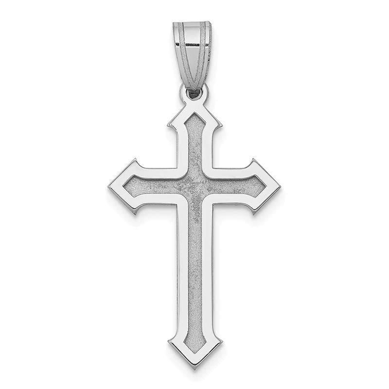 14k White Gold Passion Cross Pendant - Seattle Gold Grillz