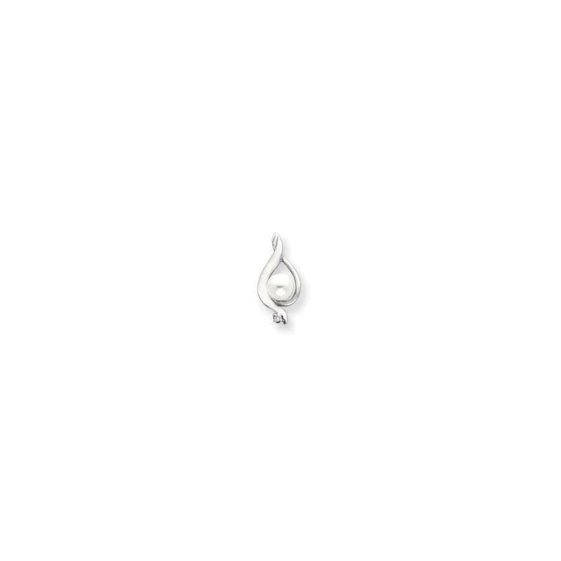 14k White Gold Pearl Pendant Mounting - Seattle Gold Grillz