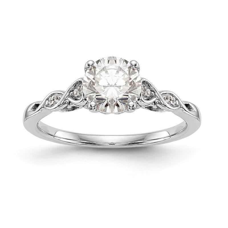 14K White Gold Peg Set Engagement Ring Mounting - Seattle Gold Grillz