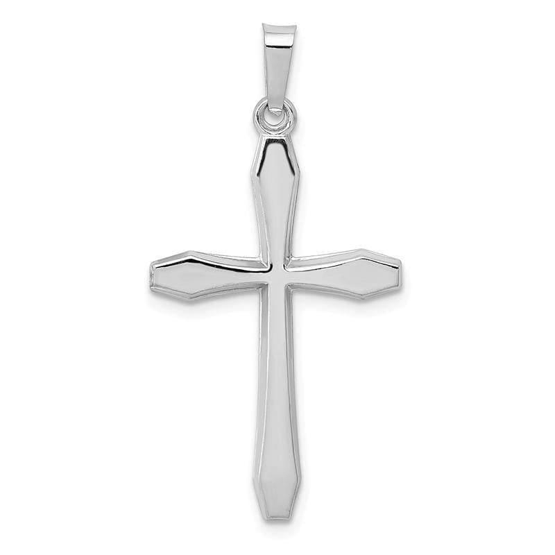14k White Gold Polished Cross Pendant 5 - Seattle Gold Grillz