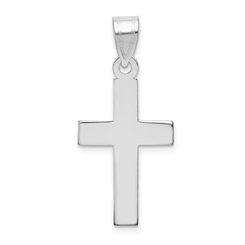14k White Gold Polished Cross Pendant 6 - Seattle Gold Grillz