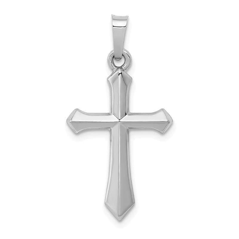 14k White Gold Polished Cross Pendant 9 - Seattle Gold Grillz