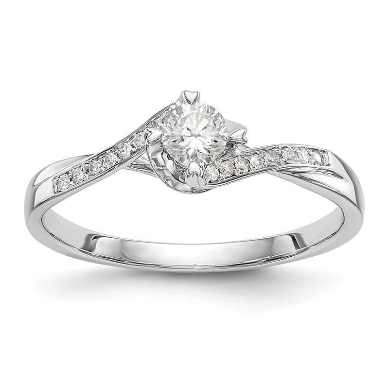 14K White Gold Promise-Engagement Ring Mounting - Seattle Gold Grillz
