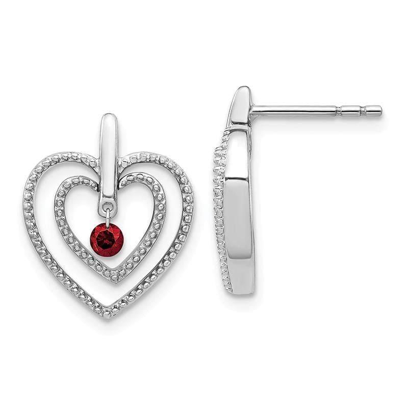 14k White Gold Red Diamond Earrings - Seattle Gold Grillz