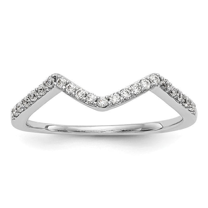 14k White Gold Round Criss-Cross Engagement Ring Mounting - Seattle Gold Grillz