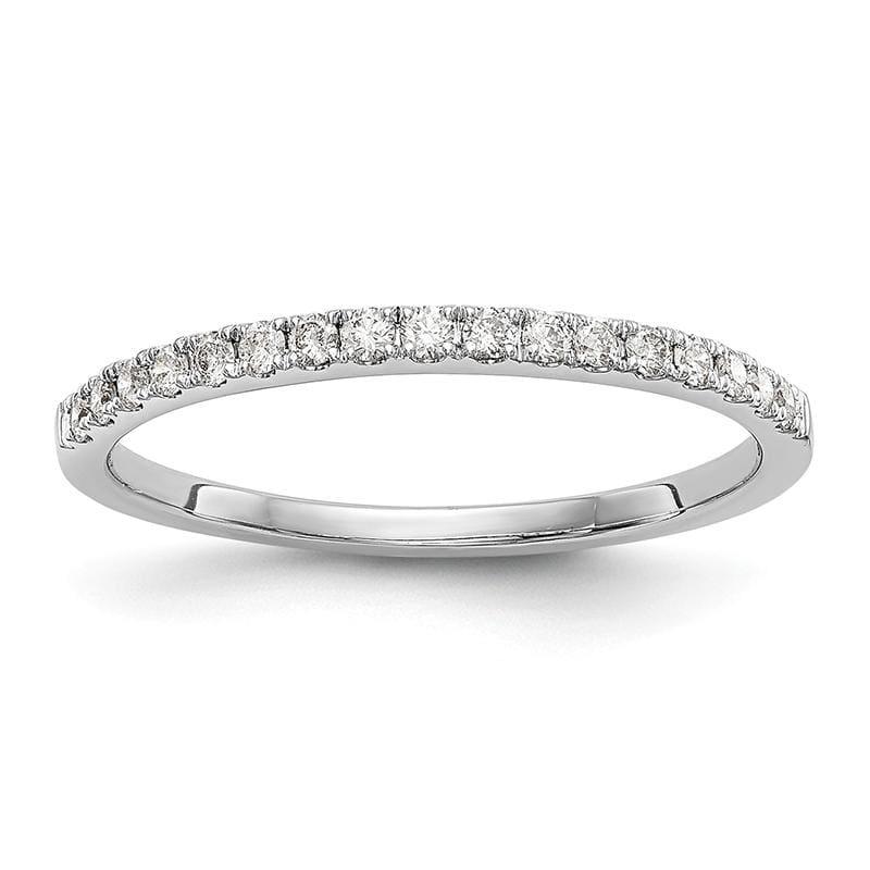 14K White Gold Round Diamond Wedding Band - Seattle Gold Grillz