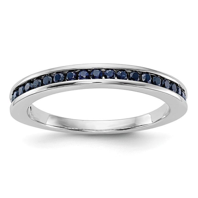 14k White Gold Sapphire Band - Seattle Gold Grillz