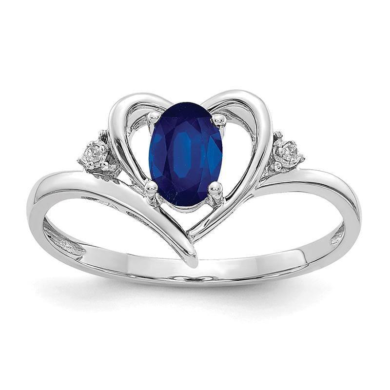 14k White Gold Sapphire Diamond Ring - Seattle Gold Grillz