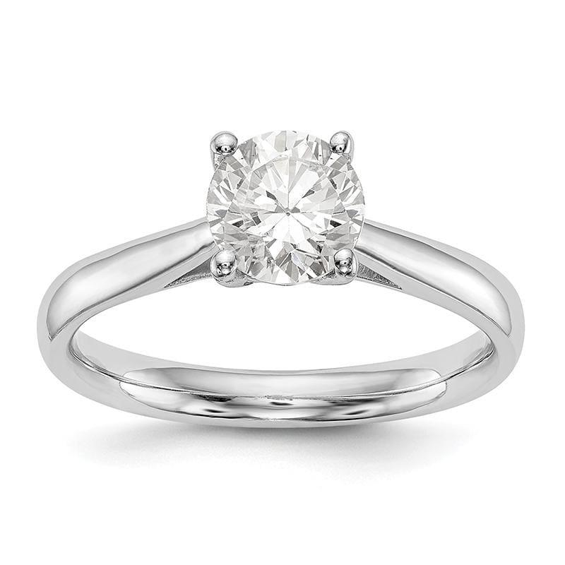 14k White Gold Solitaire Engagement Ring Mounting - Seattle Gold Grillz