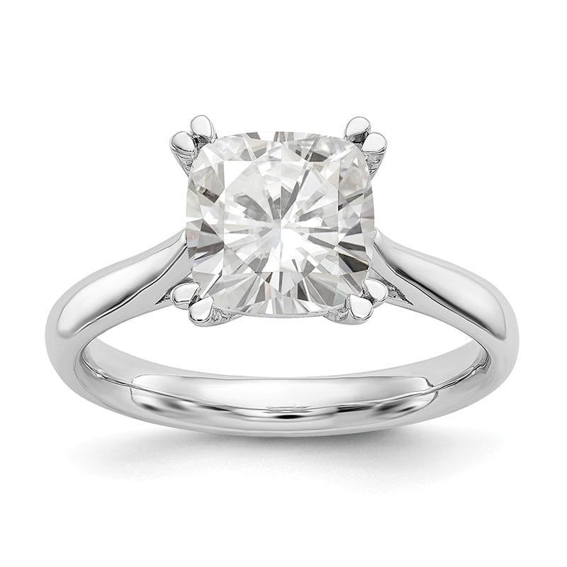 14k White Gold Square Solitaire Engagement Ring Mounting - Seattle Gold Grillz