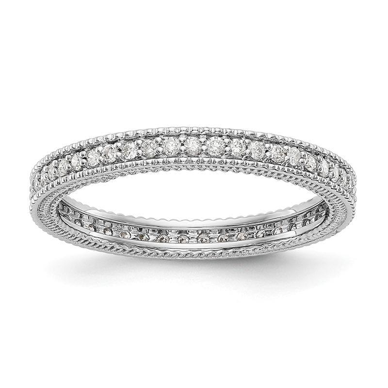 14K White Gold Wedding Band - Seattle Gold Grillz