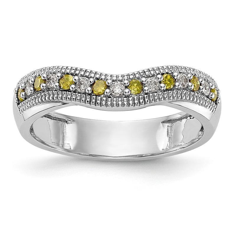 14k White Gold Yellow & White Band Mounting - Seattle Gold Grillz