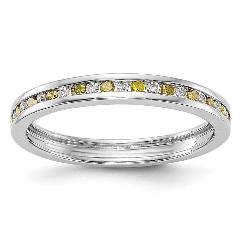 14k White Gold Yellow & White Band Mounting - Seattle Gold Grillz